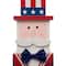 Glitzhome&#xAE; 24.5&#x22; Reversible Easter &#x26; July 4th Wood Porch D&#xE9;cor
